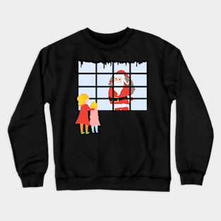 Santa Snow scene Crewneck Sweatshirt